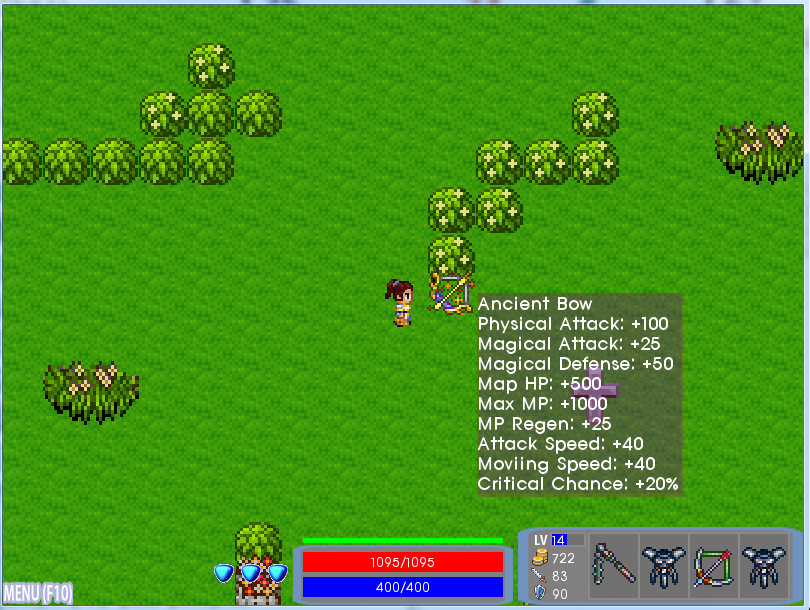 보스1 아이템 드롭 화면