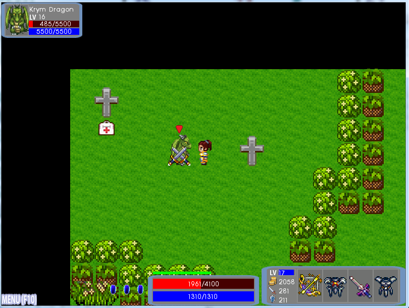 보스4 가고일과의 전투 화면