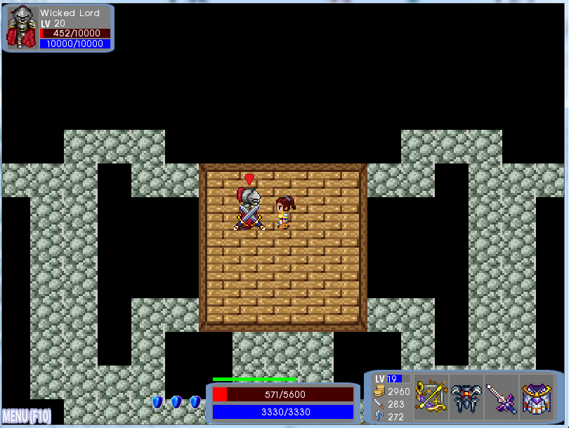 최종 보스와의 전투 화면